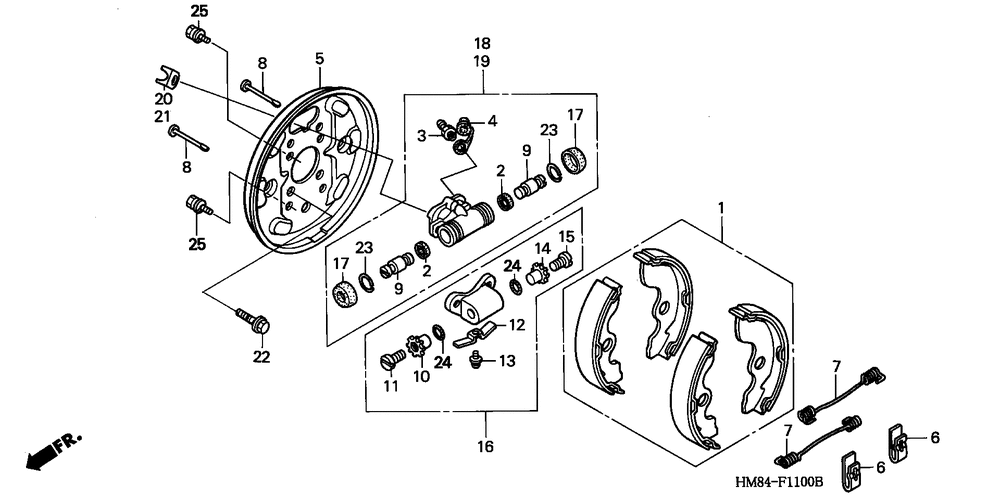 Front brake panel