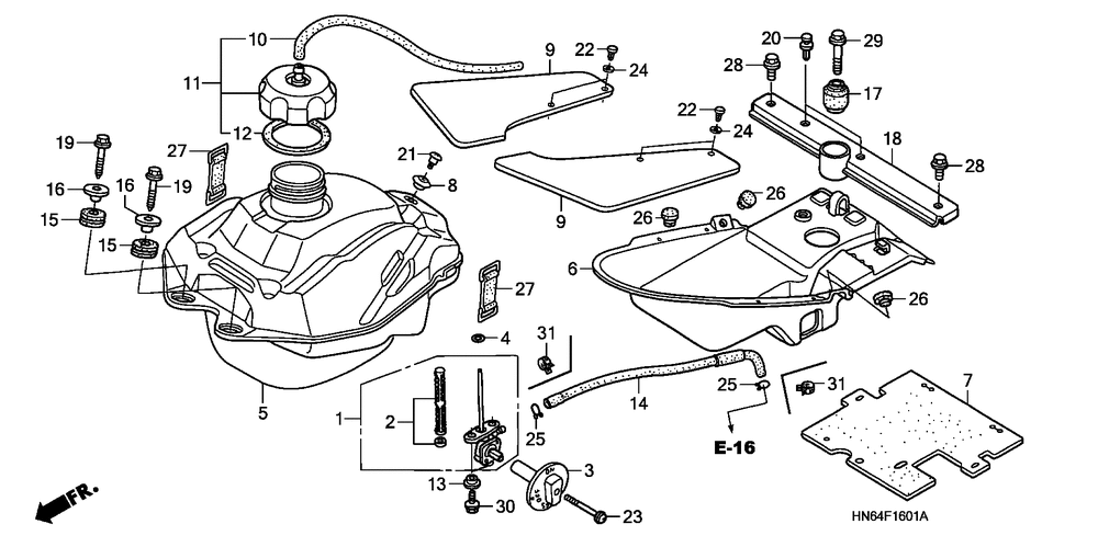 Fuel tank (06-)