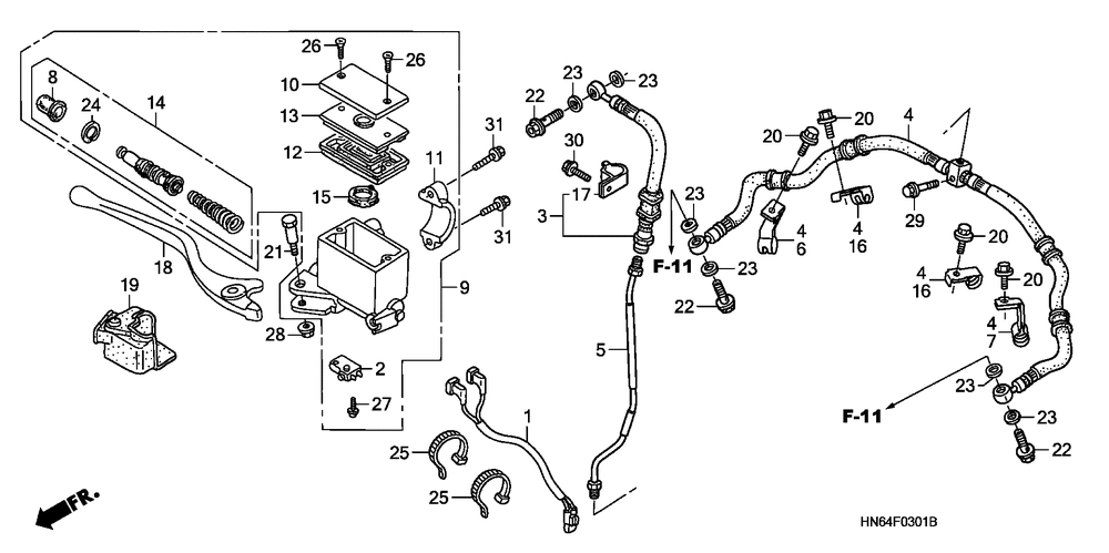 Front brake mastercylinder (06-)