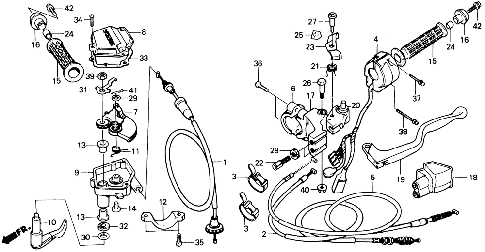 Handle levers & switches& cables