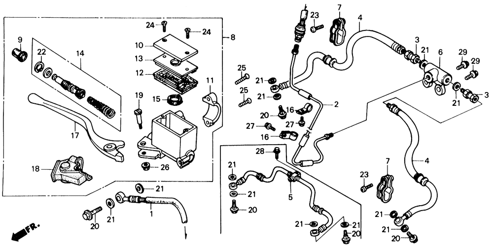 Front brake mastercylinder