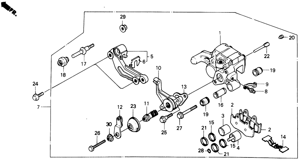 Rear brake caliper