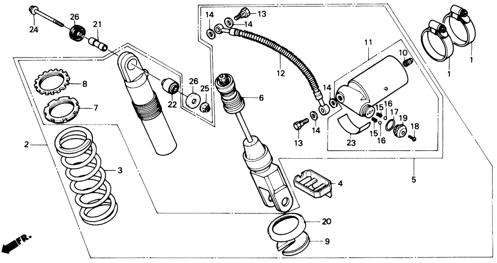 Rear shock absorber