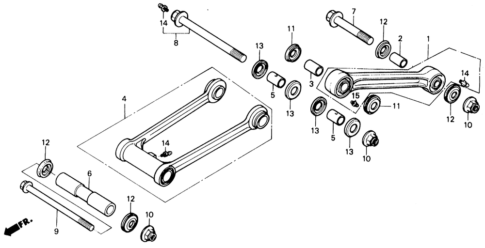 Rear shock absorber arm