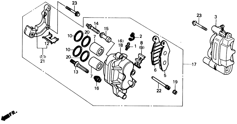 Front brake caliper