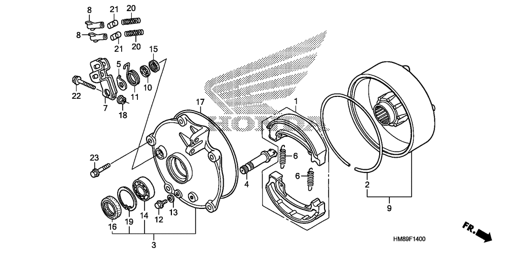 Rear brake drum