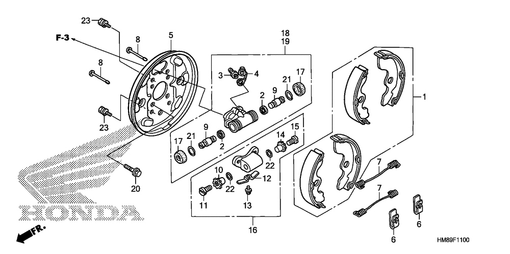 Front brake panel