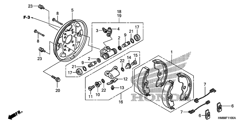 Front brake panel