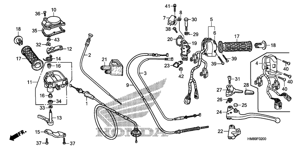 Handle lever & switch & cable