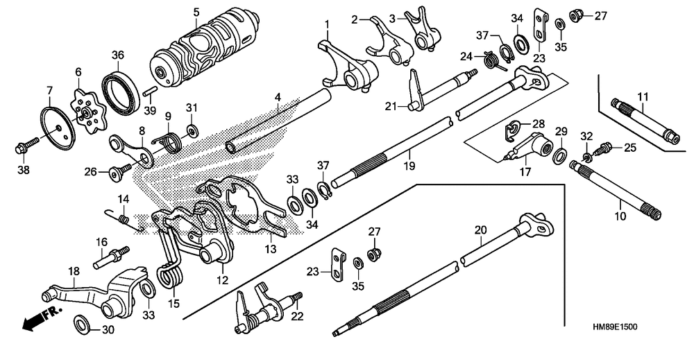 Gearshift drum