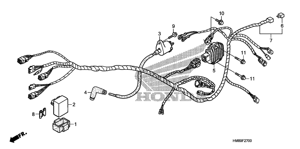 Wire harness (trx250tm)