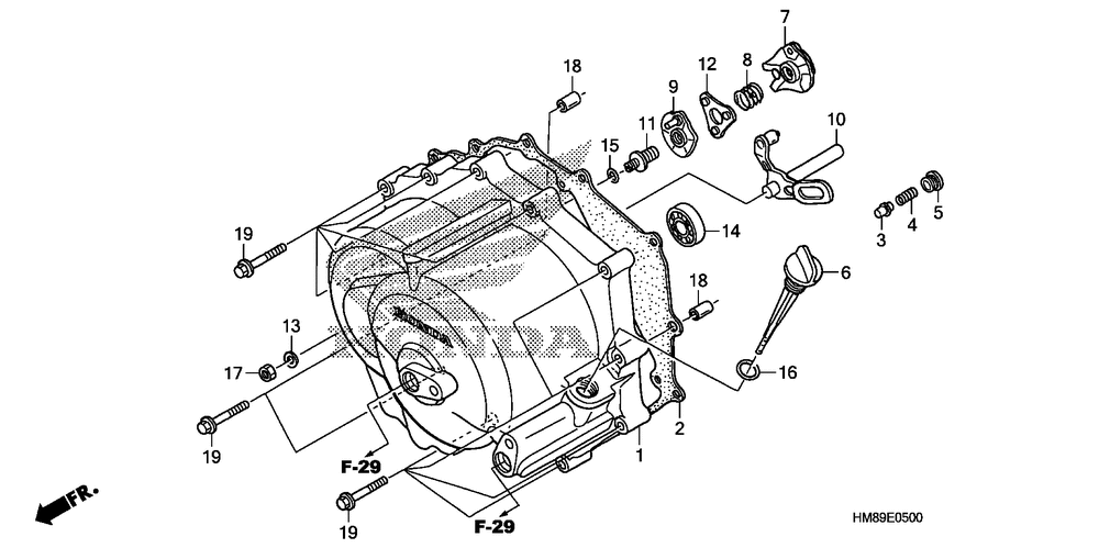 Front crankcase cover(trx250tm)