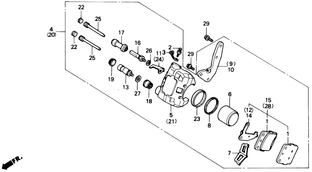 Front brake caliper