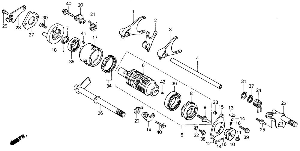 Gearshift drum