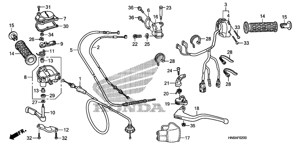 Handle lever & switch & cable