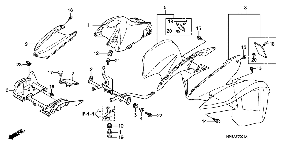 Front fender(trx300ex07-)