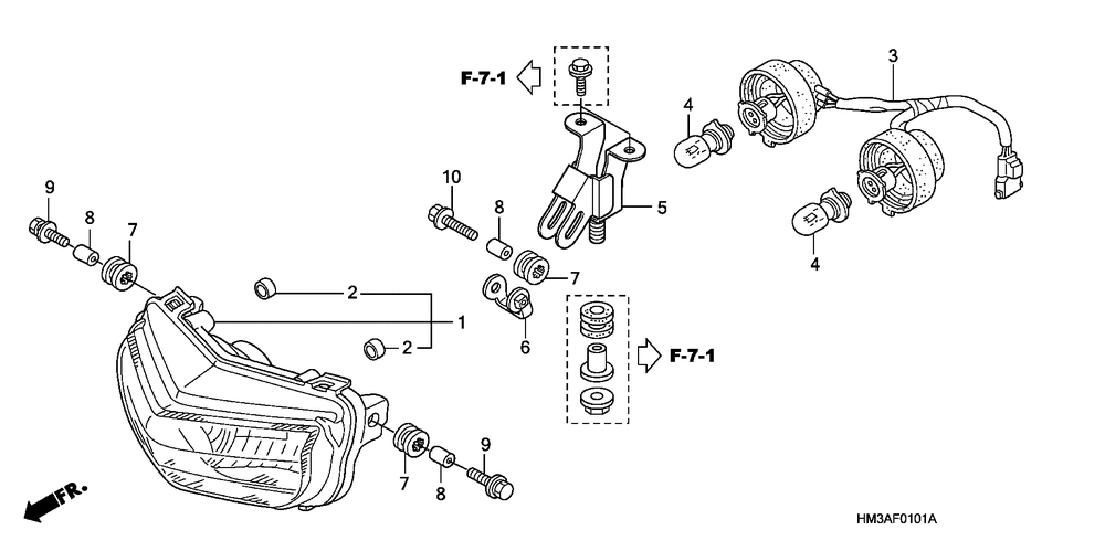 Headlight (trx300ex'07-)