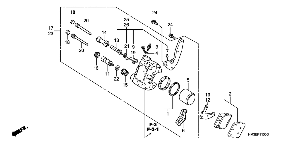 Front brake caliper