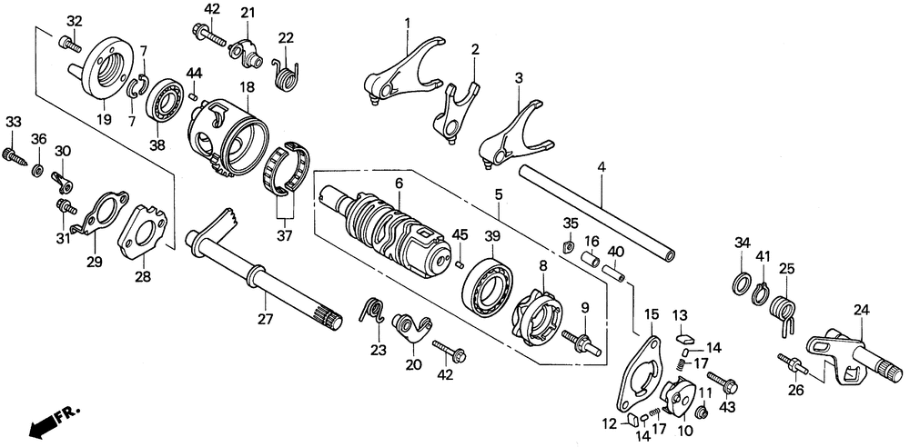 Gearshift drum