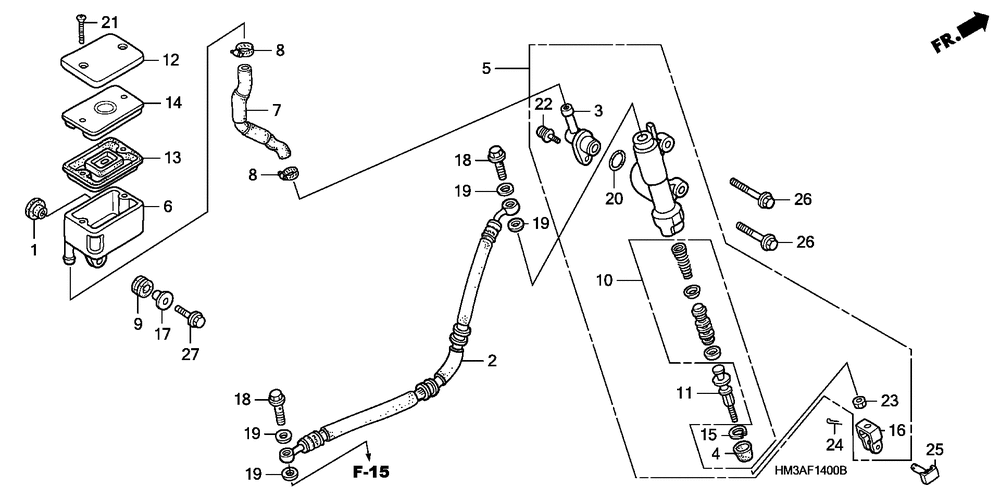 Rear brake mastercylinder