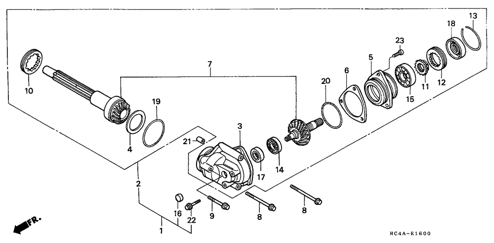 Side gear case