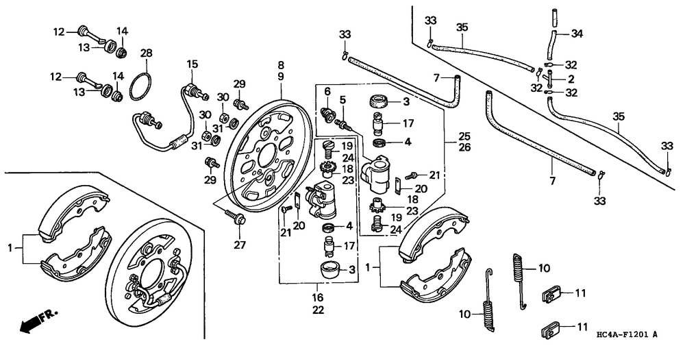 Trx300fw front brake panel(trx300fw)