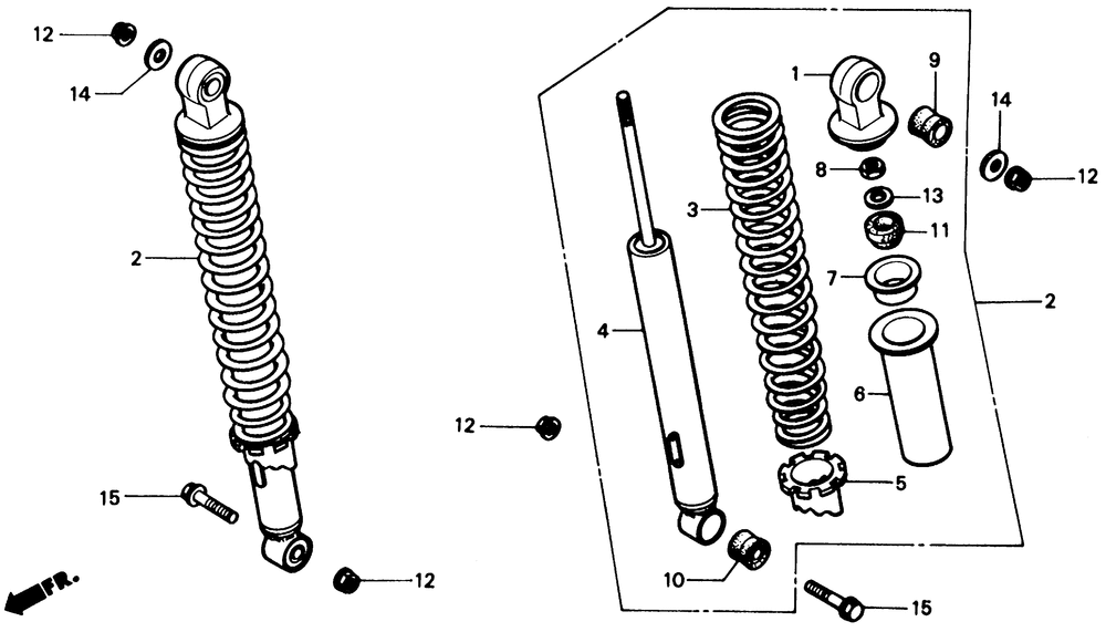 Rear shock absorber