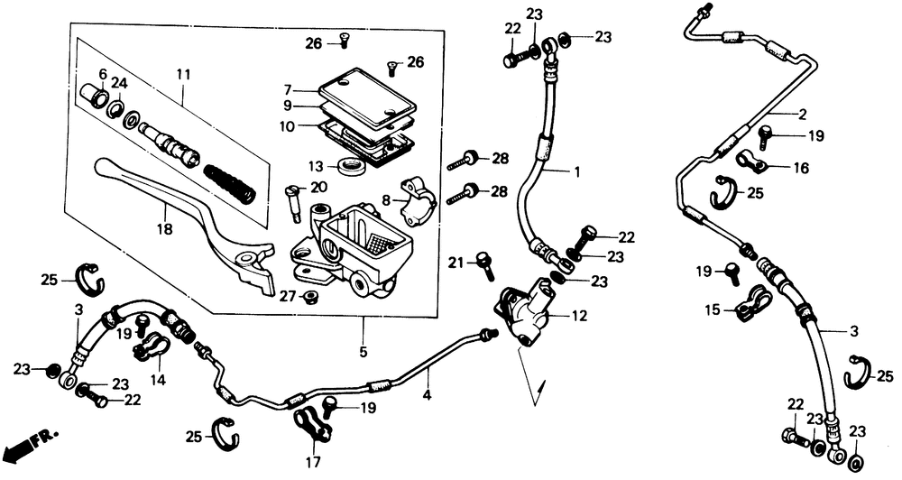 Front brake mastercylinder