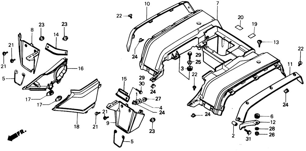 Rear fender 86-88