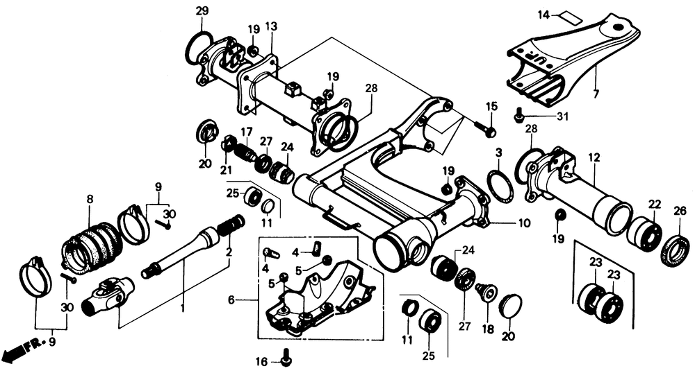 Rear swingarm