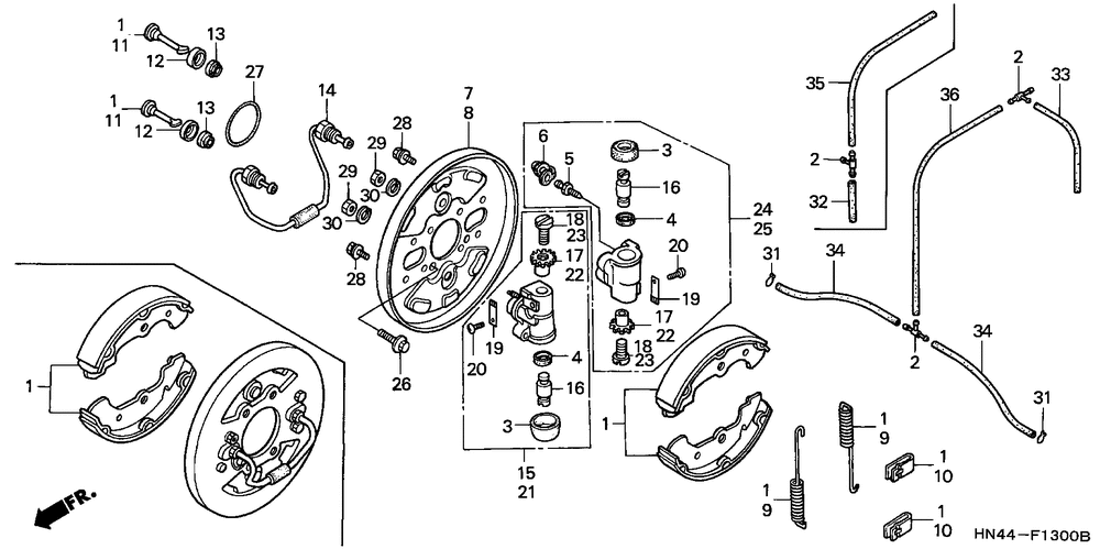 Front brake panel