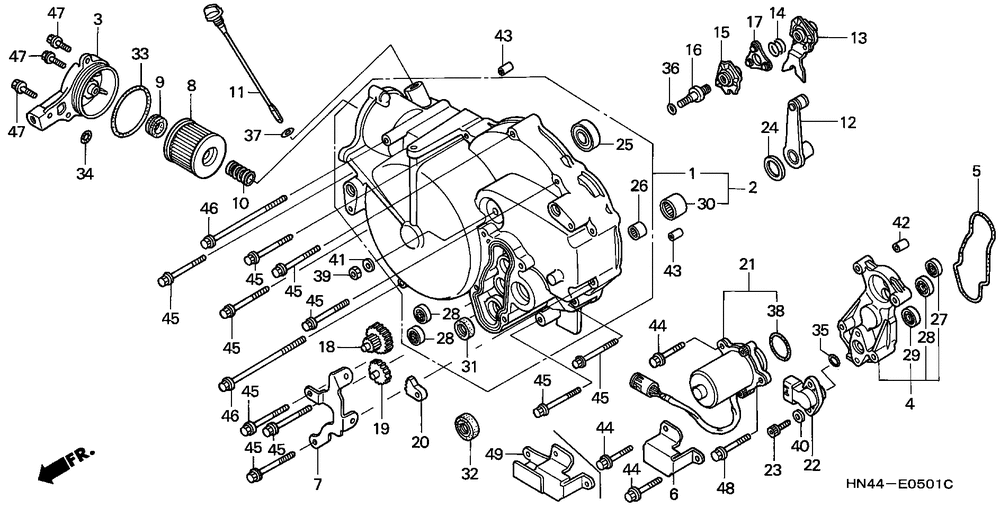 Front crankcase cover (2)