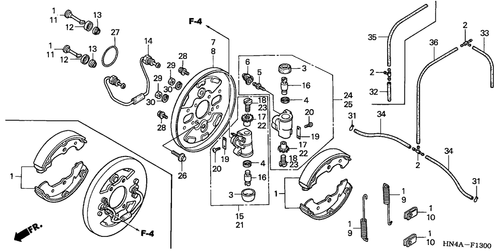 Front brake panel