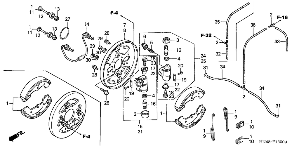 Front brake panel