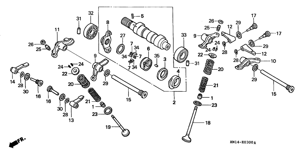 Camshaft & valve