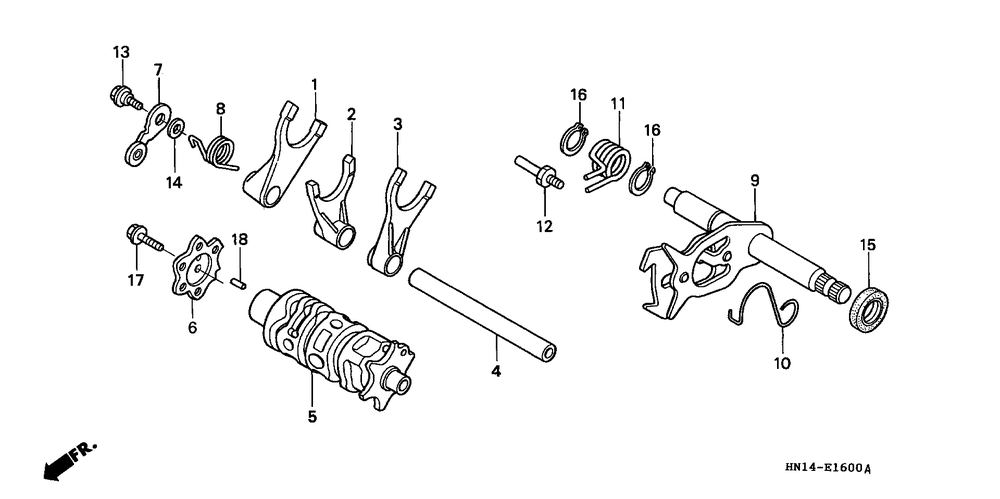 Shift drum & shift fork('99-'04)