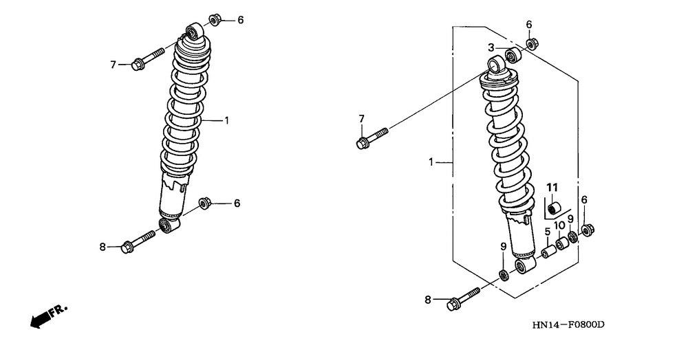 Front shock absorber