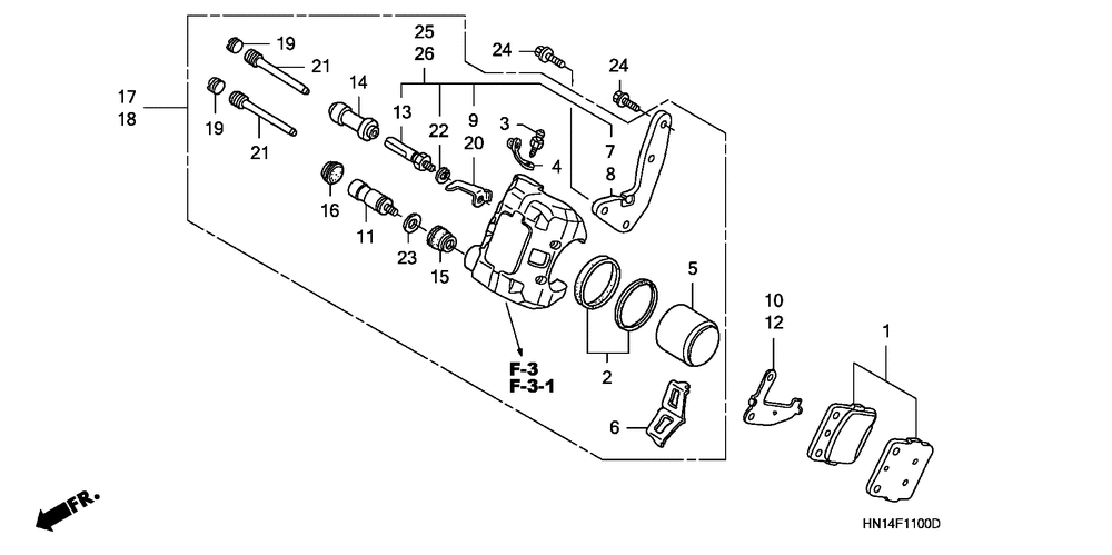 Front brake caliper