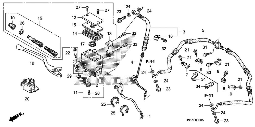 Front brake mastercylinder