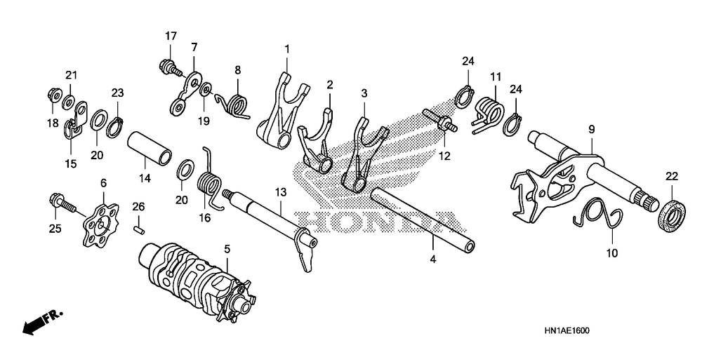 Shift drum & shift fork