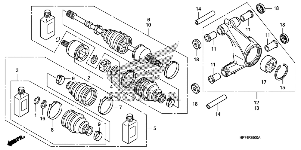 Rear knuckle & reardriveshaft