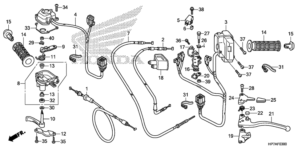 Handle lever & switch & cable