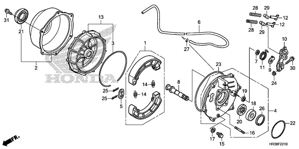 Rear brake panel