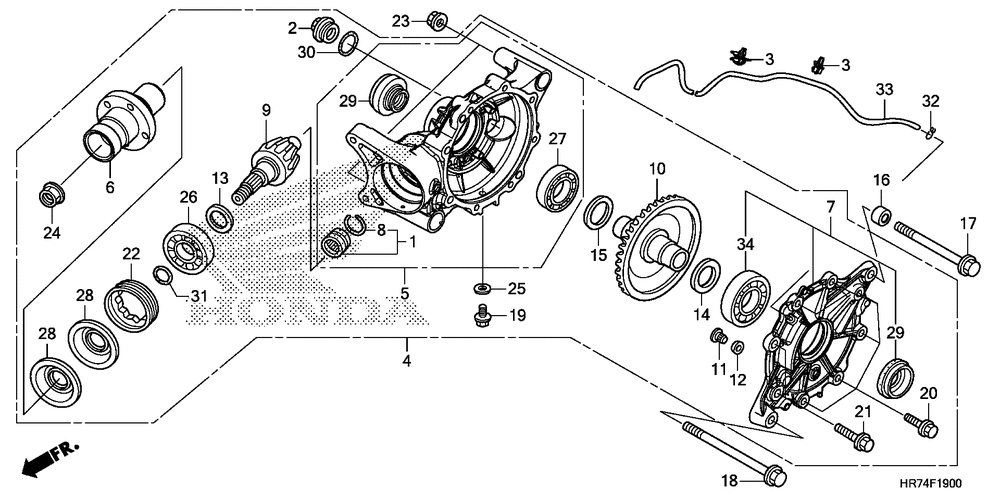 Rear final gear