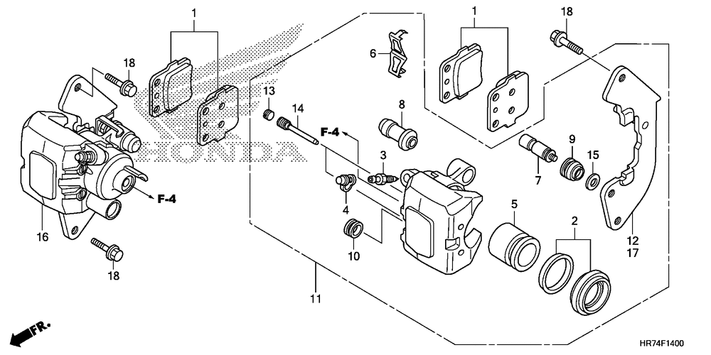 Front brake caliper