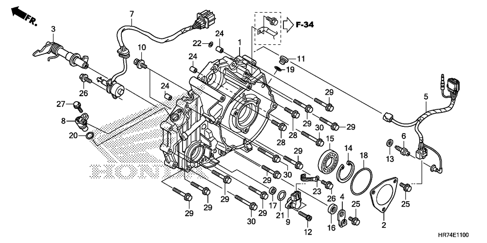 Rear crankcase cover