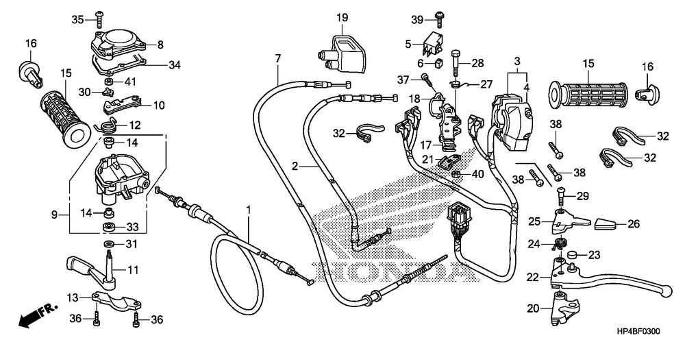 Handle lever & switch & cable