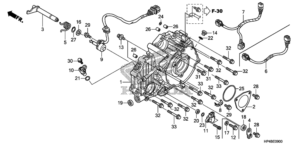 Rear crankcase cover