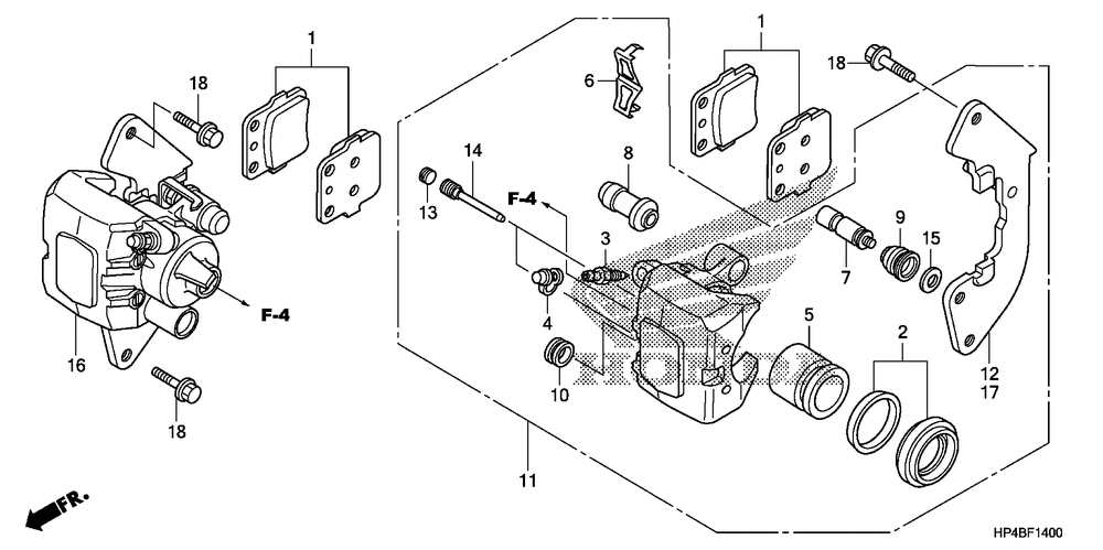 Front brake caliper