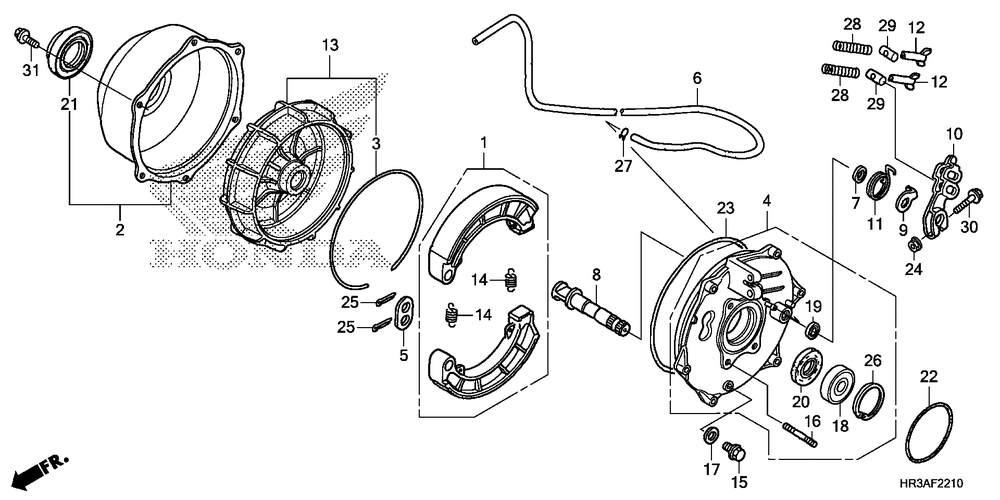 Rear brake panel